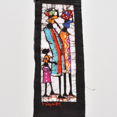 Batik Maputo vendedoras com criança