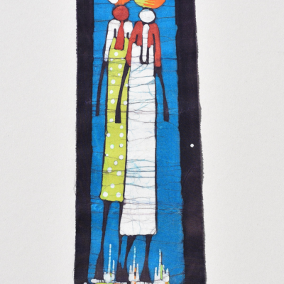 Batik Maputo  vendedoras com cesto à cabeça