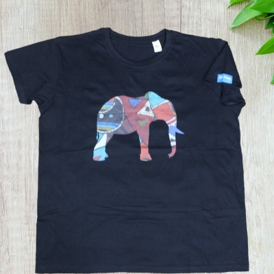 T-Shirt Batik Silhueta Elefante