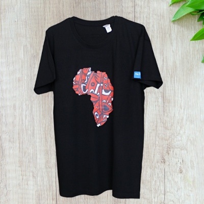 T-Shirt Batik Silhueta África