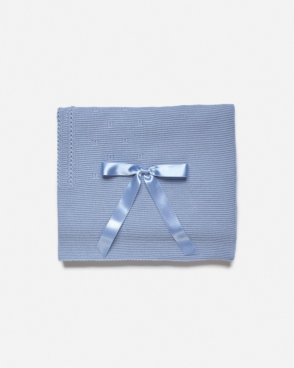 Manta com Laço Azul