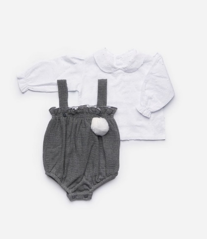Juliana Conjunto Macacão Cinza