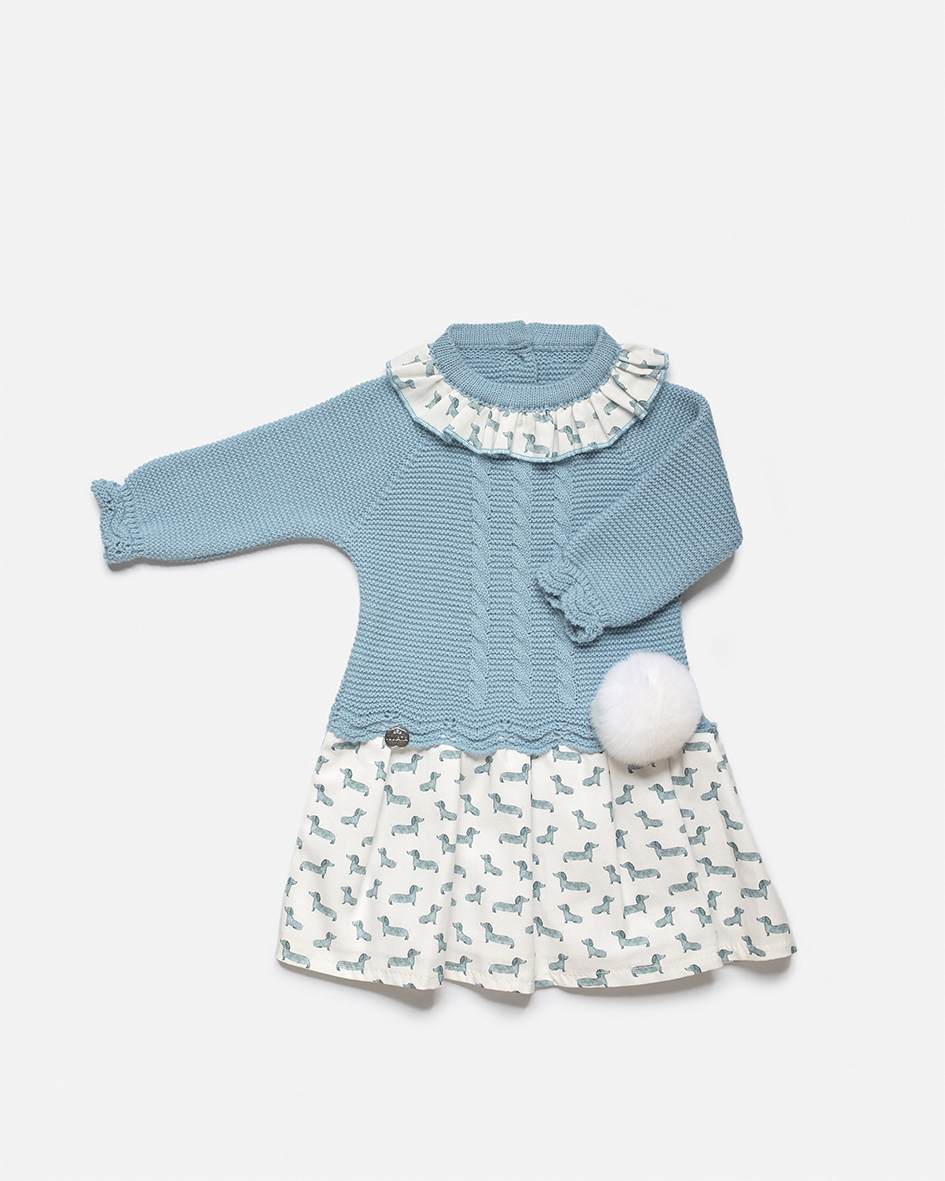 Vestido Bebé Azul Nuvem