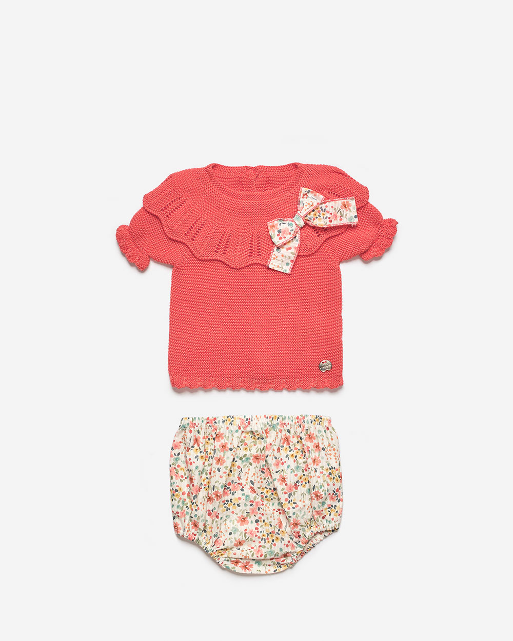 conjunto bebé coral