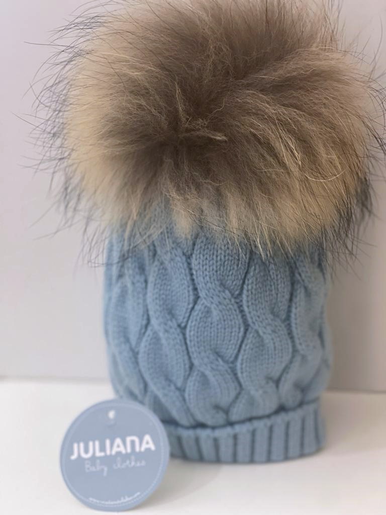 Gorro com Pompom Azul