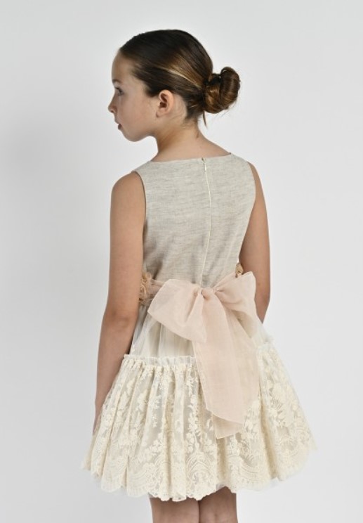 Vestido Barcarola Linho Areia