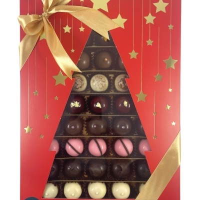 Caixa Vermelha Árvore Natal