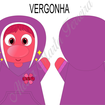 Estampa p/ Fantoche vergonha