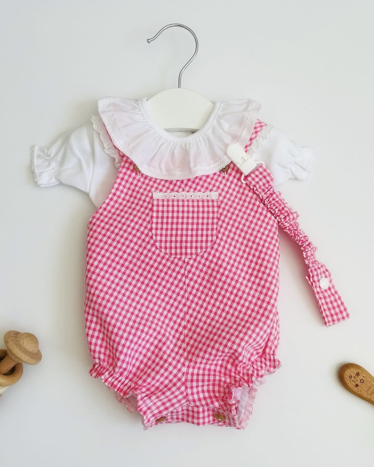 Fofo Marta vichy rosa chiclete