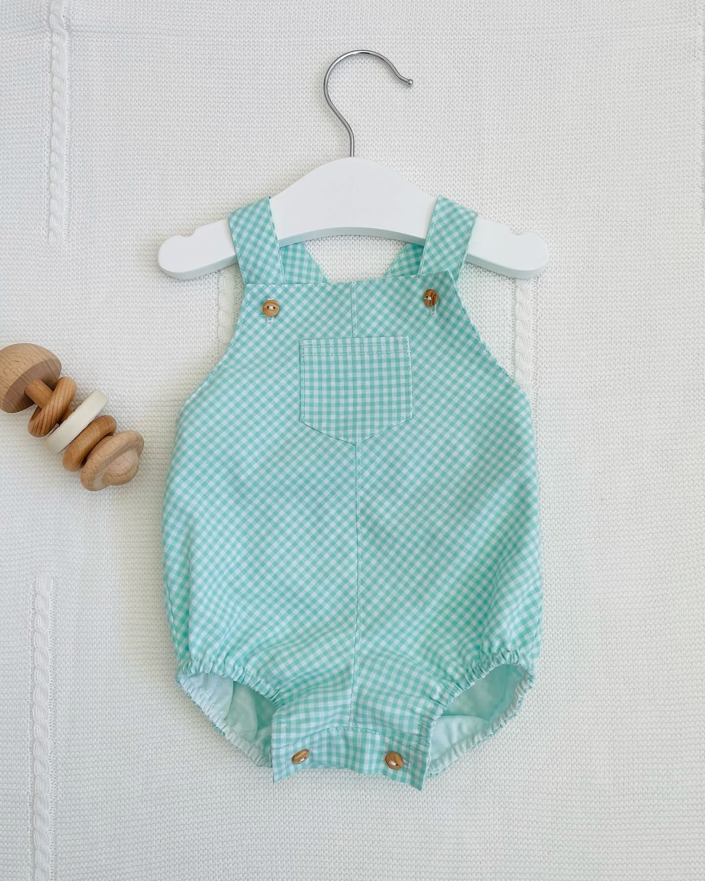 Fofo Vasco vichy verde água