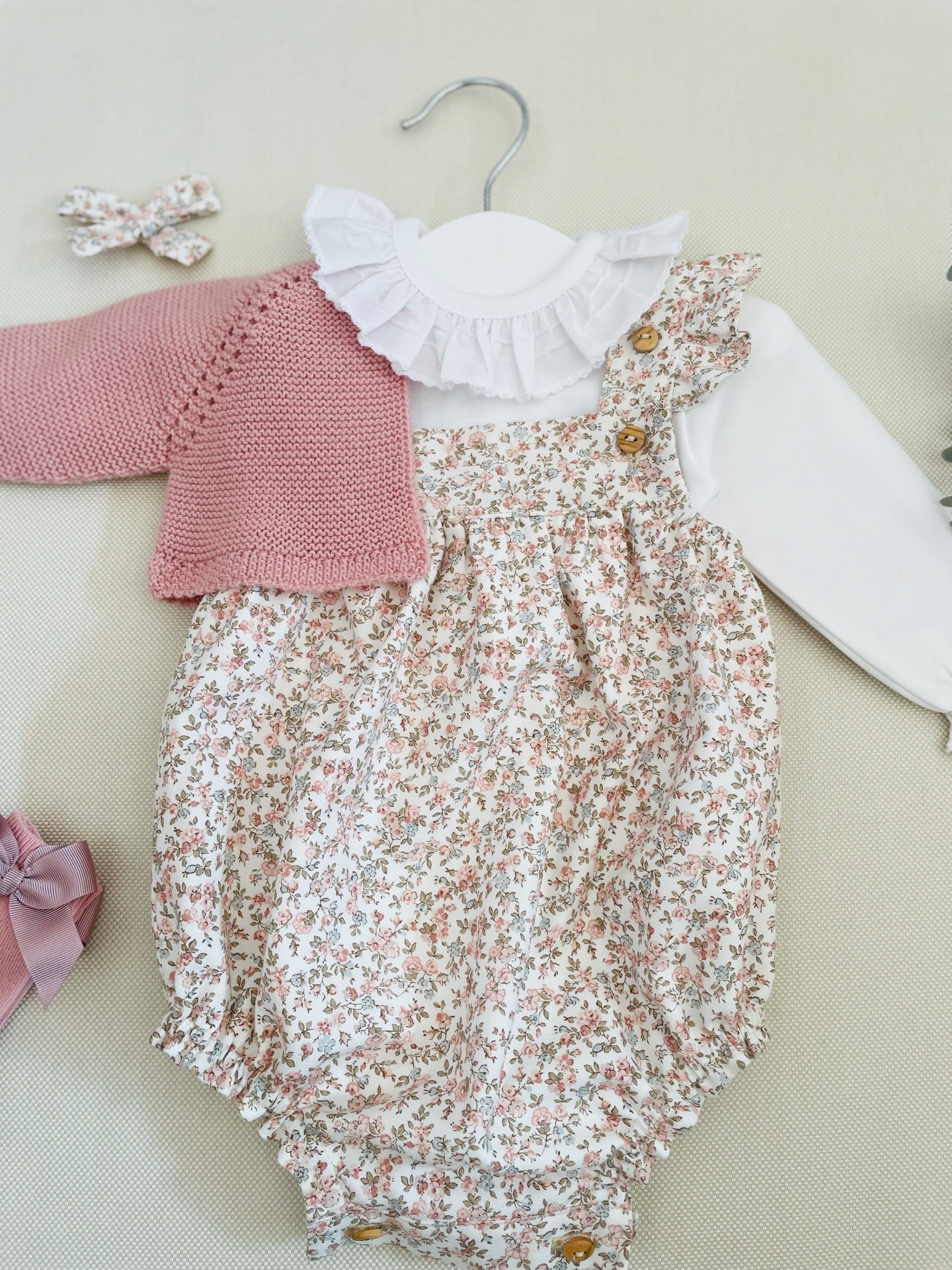 Fofo Inês floral rosa e azul