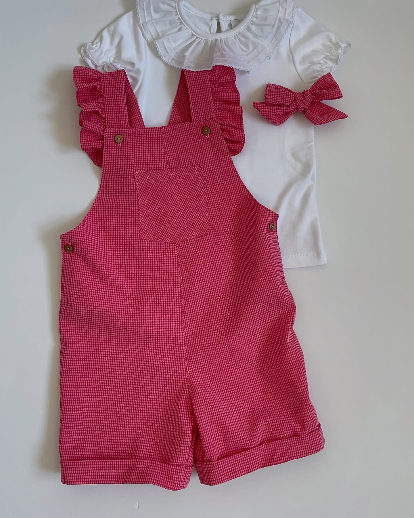 Jardineiras Vichy Rosa