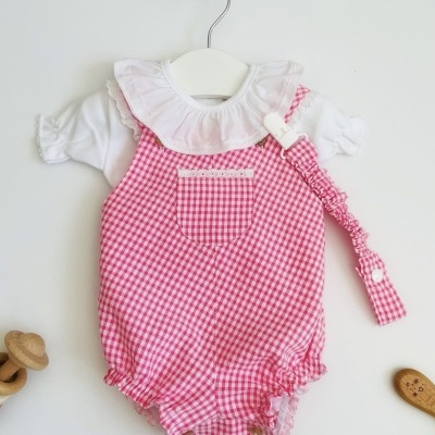 Fofo Marta vichy rosa chiclete