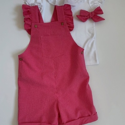 Jardineiras Vichy Rosa