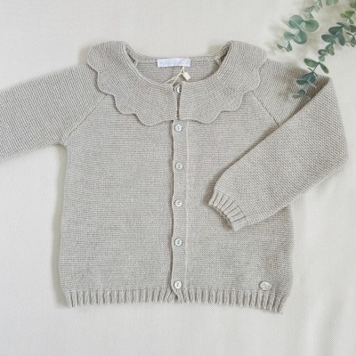 Casaco malha com gola