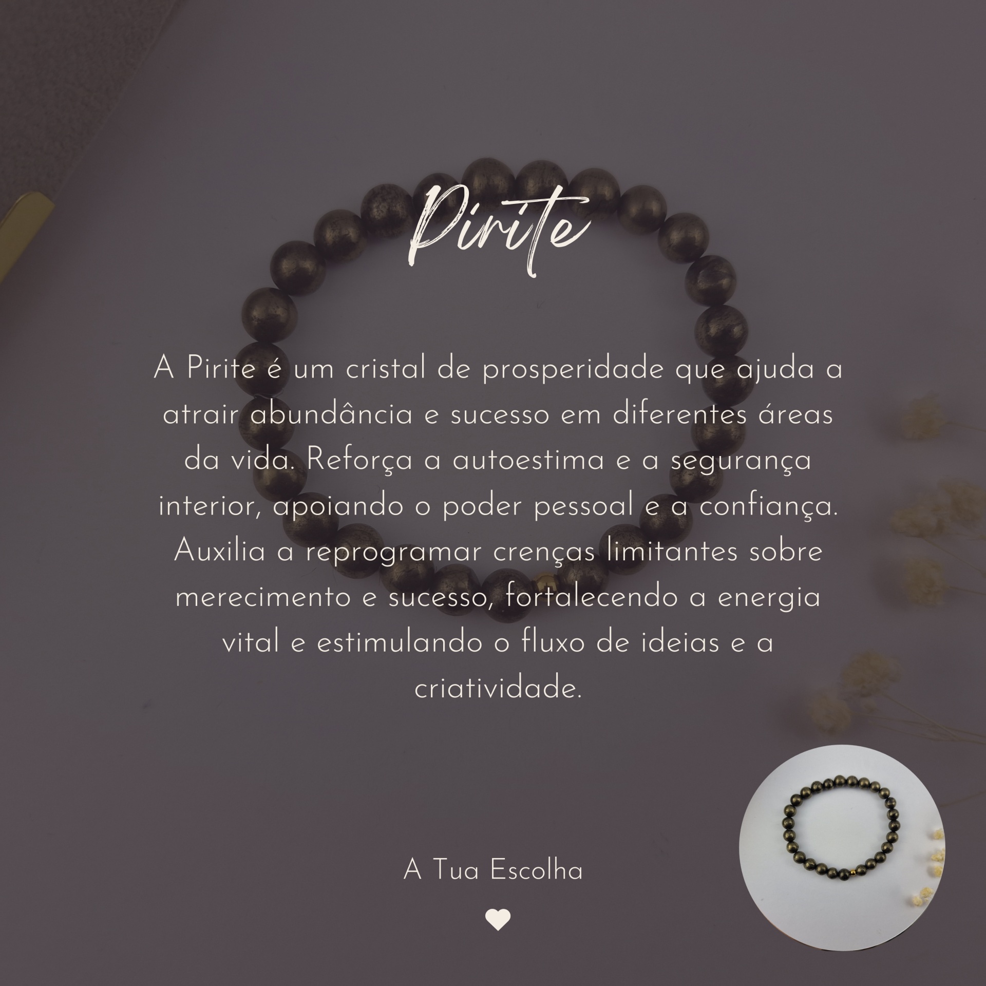 Escolhe o teu cristal: Pulseira "Ísis" - Handmade