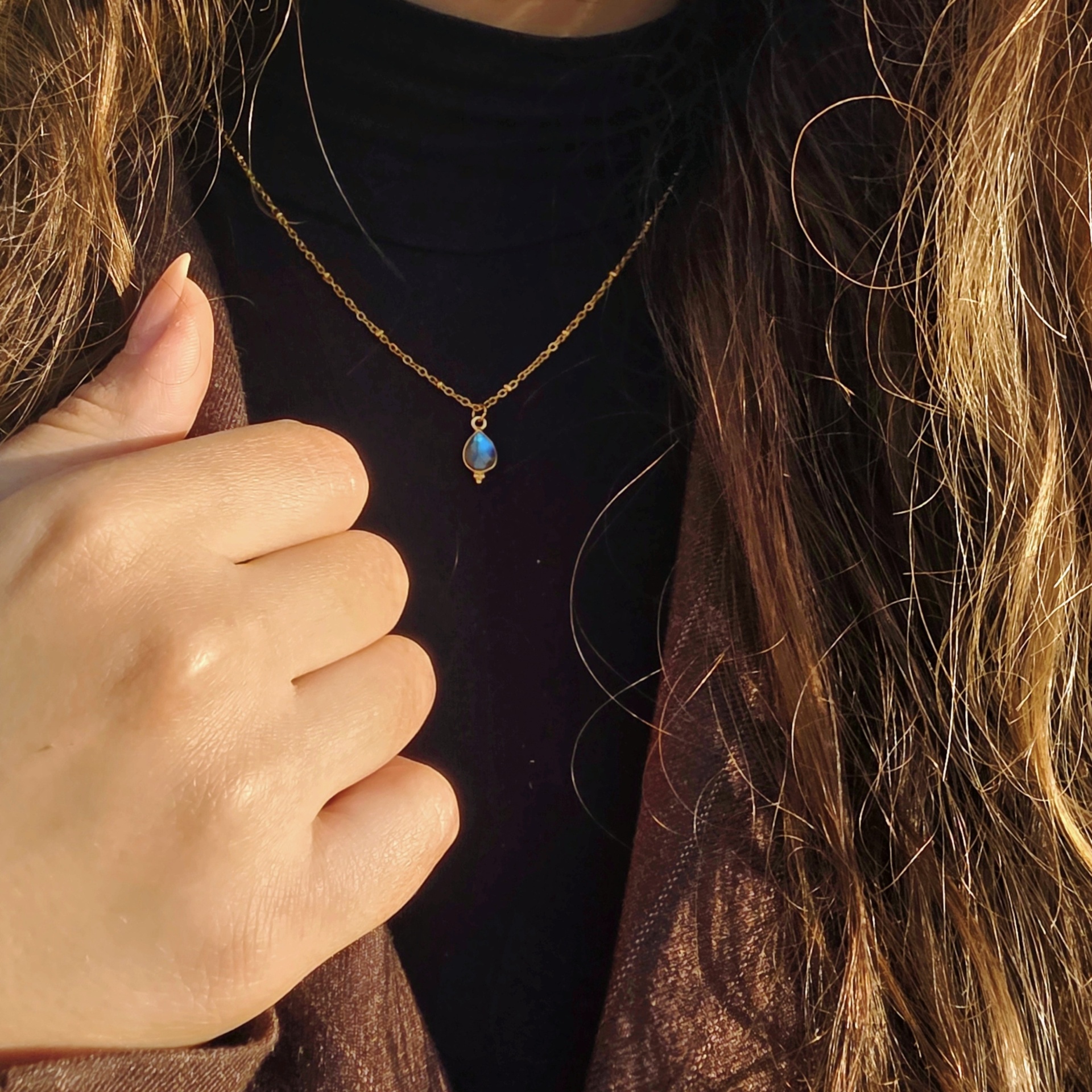 Colar Sírios de Labradorite - Handmade