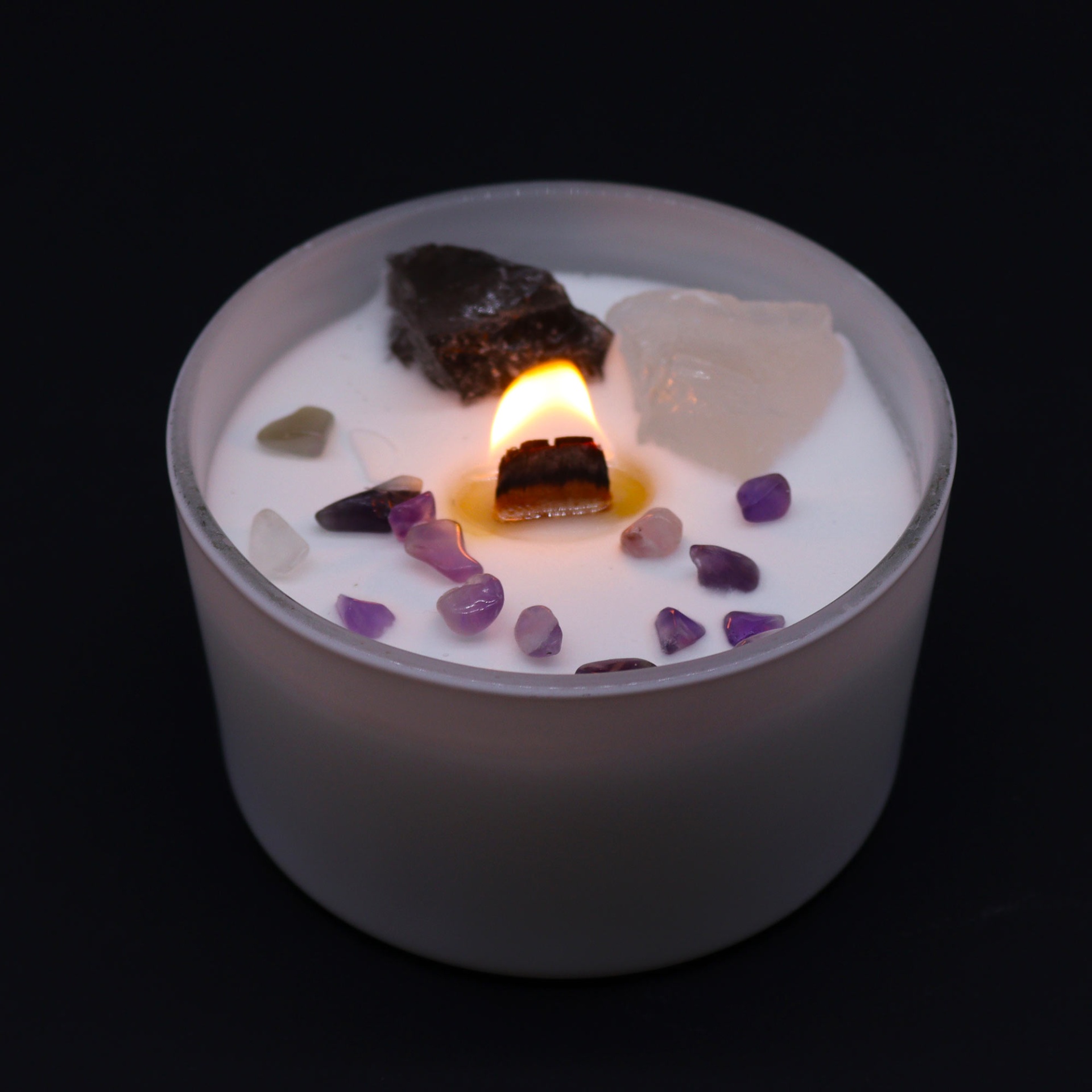 Velas de Cristal de Chakra - Chakra da Coroa