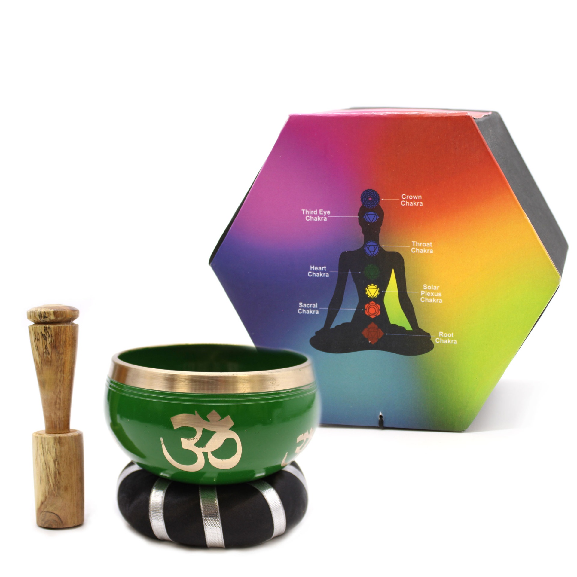 Conjunto Taça Tibetana Árvore da Vida - Verde 10,7 cm