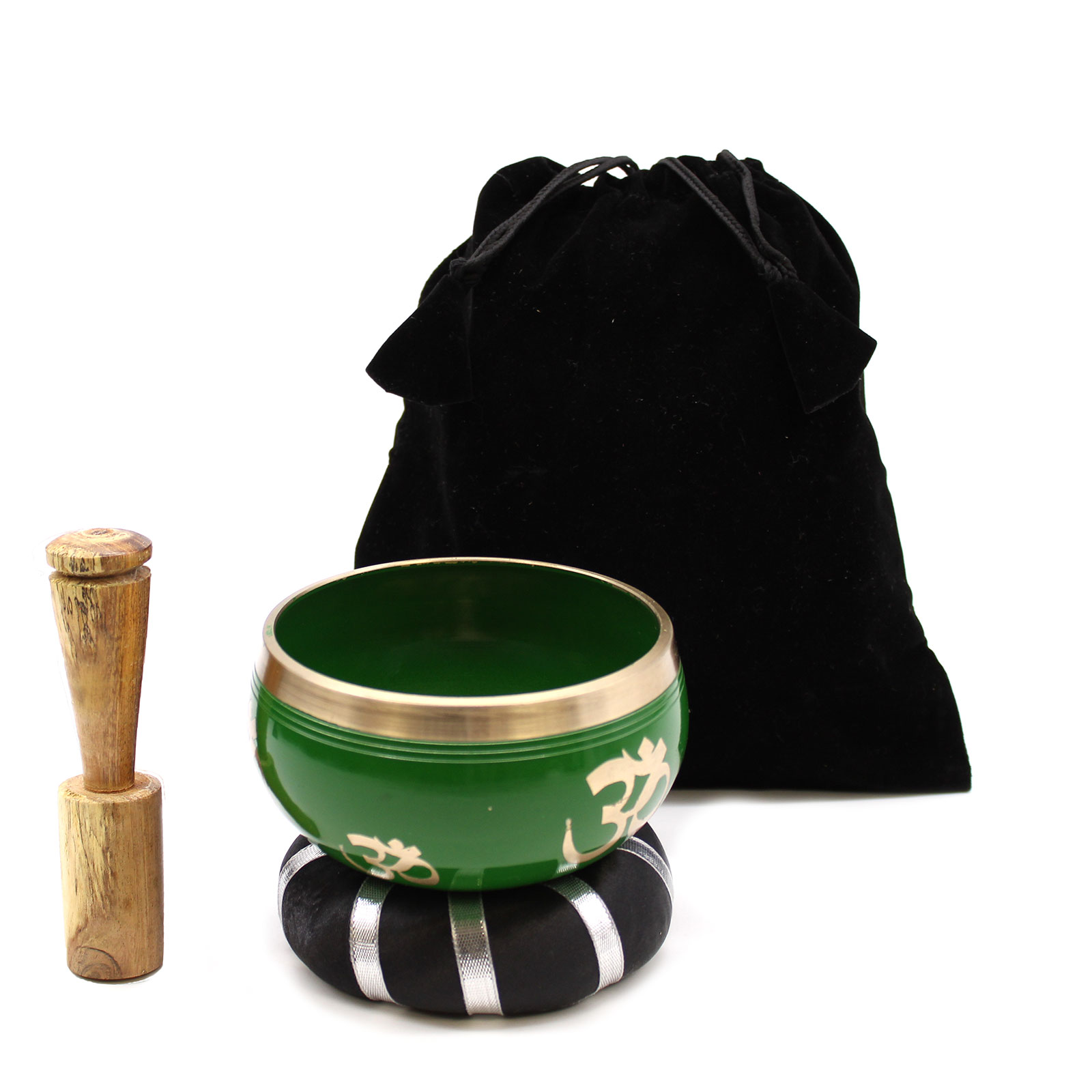 Conjunto Taça Tibetana Árvore da Vida - Verde 10,7 cm