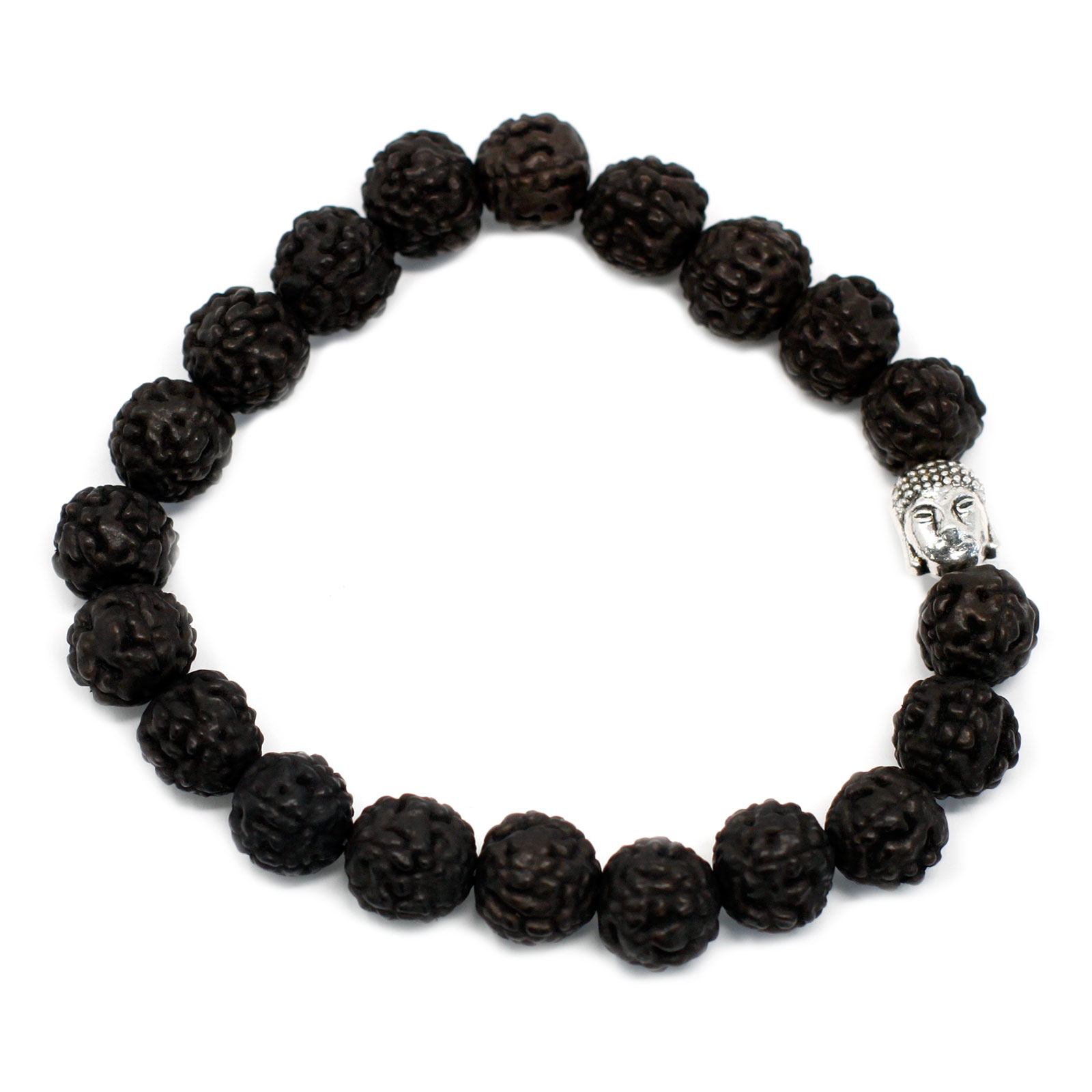 Pulseira Rudra Japa Mala Buddha - Escuro