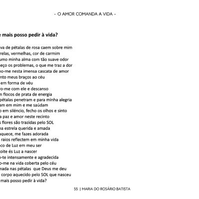Livro “O Amor Comanda a Vida” – Maria do Rosário Batista