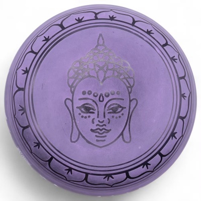 Taça Tibetana “Cogumelo” Extra Alta – com 23x10,5 cm – Roxo Névoa