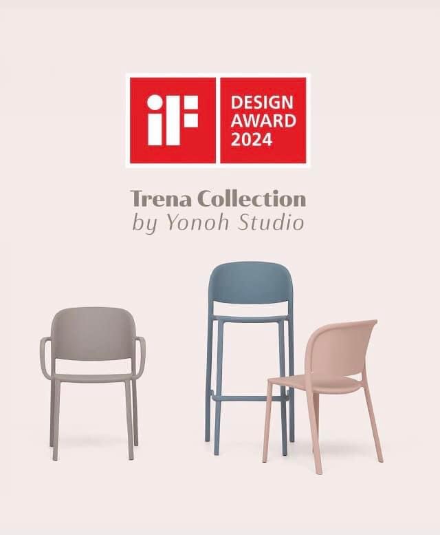 Collection TRENA ganha o iF Design Award 2024 Cadeiras para Interior e Exterior!   By Ezpeleta®