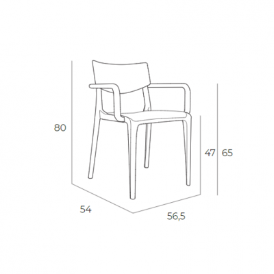 Cadeira TOWN ARMCHAIR PAD Anthracite - Grey By Ezpeleta