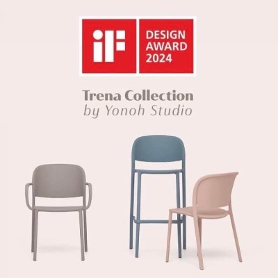 Collection TRENA ganha o iF Design Award 2024 Cadeiras para Interior e Exterior!   By Ezpeleta®