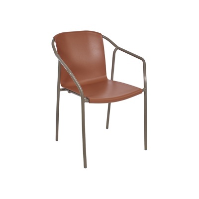 Cadeira&#x20;ROD&#x20;Taupe&#x20;-&#x20;Terracota&#x20;By&#x20;Ezpeleta