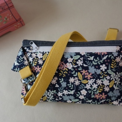 Bolsa Transversal Denim Girassol