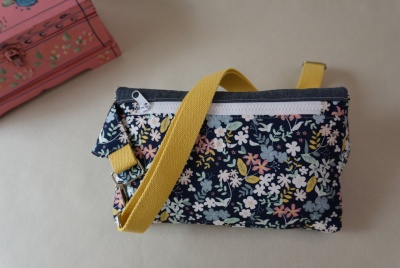 Bolsa Transversal Denim Girassol