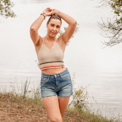 Top em crochê