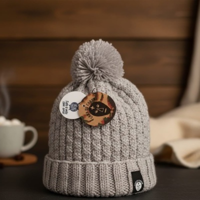 GORRO CROCHÊ CINZA