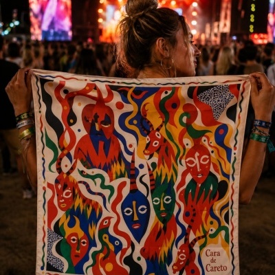 Lenço Caretos em festa