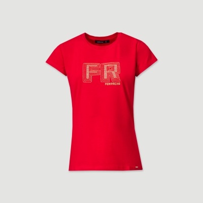 T-shirt em algodão com bordado Ferrache