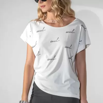 T-SHIRT MALHA DENIM FOURSOUL