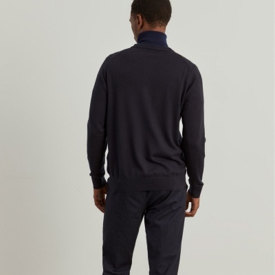 Casaco de malha com losangos em algodão e caxemira Lion of Porches