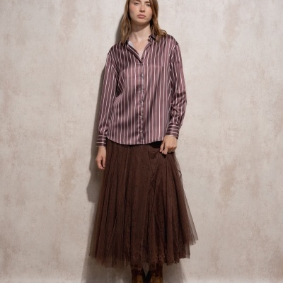 Túnica riscas acetinada SMF