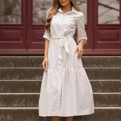Vestido Camiseiro com Brilhos Sahoco