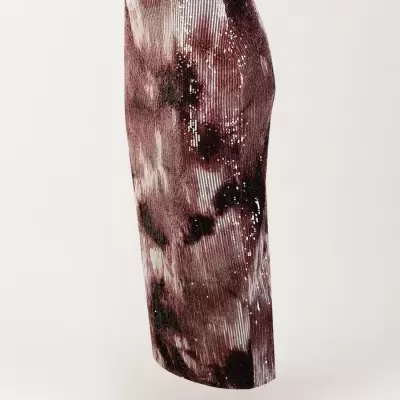 Saia Midi Lápis em Lantejoulas Sahoco