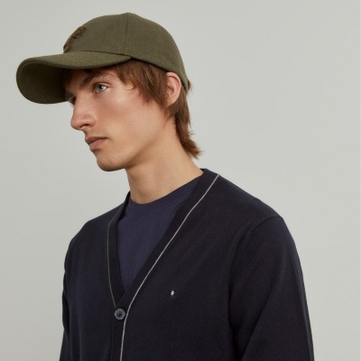 Casaco de malha algodão e caxemira com botões Lion of Porches