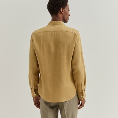 Camisa slim fit em linho Lion of Porches