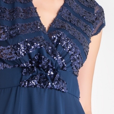 Vestido comprido com lantejoulas Ana Sousa