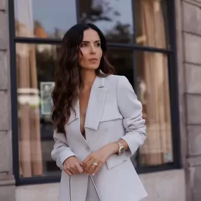 Blazer com gola de abas assimétricas Scripta