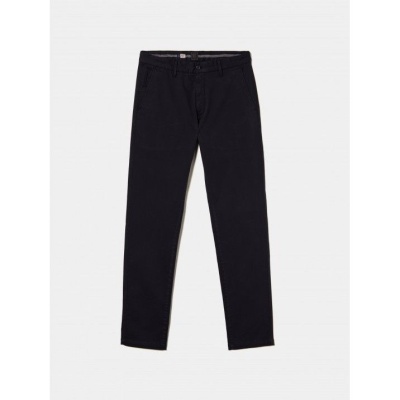 Calças chino slim fit em sarja Decenio