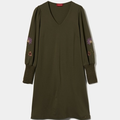 Vestido de malha com bordado Lion of Porches