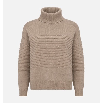 Camisola de malha com detalhe em relevo e brilho Scripta