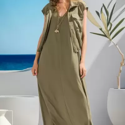 VESTIDO COM GEORGETTE FOURSOUL